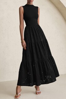 Foto 3 | Foto 3 | Vestido De Verano Prettygarden 2025, Camiseta Sin Mangas Con Ojales, Maxi Con Bolsillos - Venta Internacional.