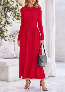 Foto 5 | Foto 5 | Vestido Largo Prettygarden Para Mujer, Primavera 2025, Rojo, Talla L - Venta Internacional.