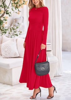 Foto 6 | Foto 6 | Vestido Largo Prettygarden Para Mujer, Primavera 2025, Rojo, Talla L - Venta Internacional.