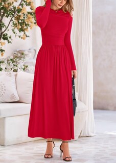 Foto 7 | Foto 7 | Vestido Largo Prettygarden Para Mujer, Primavera 2025, Rojo, Talla L - Venta Internacional.