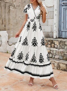 Foto 4 | Foto 4 | Vestido Largo Prettygarden Para Mujer, Verano 2025, Cuello En V, Estampado Floral - Venta Internacional.