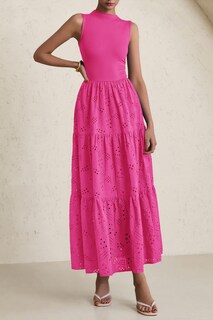 Foto 4 | Foto 4 | Vestido De Verano Prettygarden 2025, Camiseta Sin Mangas Con Ojales, Maxi Con Bolsillos - Venta Internacional.