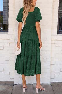 Foto 2 | Foto 2 | Vestido Midi Prettygarden Para Mujer, Verano 2025, Floral, Verde Oscuro - Venta Internacional.