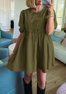 Foto 4 | Foto 4 | Vestido Prettygarden Para Mujer, Verano 2025, Manga Corta, Línea A - Venta Internacional.