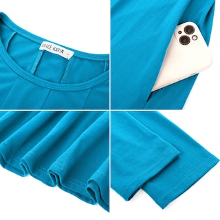 Foto 5 | Foto 5 | Vestido Grace Karin 2025 Primavera-verano Línea A Manga 3/4 Azul Xl - Venta Internacional.