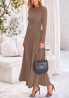 Foto 7 | Foto 7 | Vestido Largo Prettygarden Casual De Primavera De Manga Larga Para Mujer - Venta Internacional.