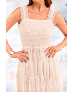 Foto 5 | Foto 5 | Vestido Btfbm Para Mujer De Verano 2025, Sin Mangas, Cuello Cuadrado, Midi - Venta Internacional.