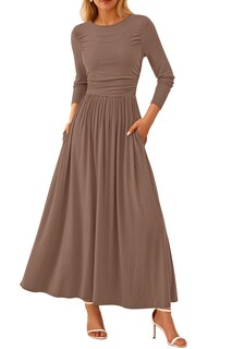 Foto 1 | Foto 1 | Vestido Largo Prettygarden Para Mujer, Primavera De 2025, Con Pliegues En A - Venta Internacional.