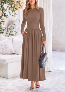 Foto 3 | Foto 3 | Vestido Largo Prettygarden Para Mujer, Primavera De 2025, Con Pliegues En A - Venta Internacional.