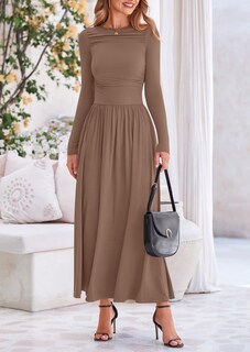 Foto 5 | Foto 5 | Vestido Largo Prettygarden Para Mujer, Primavera De 2025, Con Pliegues En A - Venta Internacional.