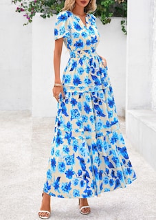 Foto 3 | Foto 3 | Vestido Largo Prettygarden Para Mujer, Estilo Bohemio, Verano 2025, Con Estampado Floral - Venta Internacional.