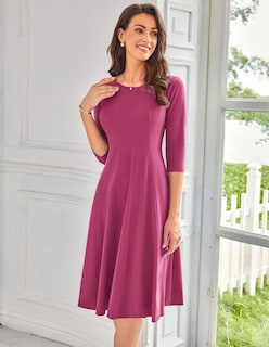 Foto 2 | Foto 2 | Vestido Casual Grace Karin 2025 Primavera-verano Con Cuello Redondo M Rose - Venta Internacional.