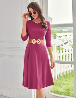 Foto 3 | Foto 3 | Vestido Casual Grace Karin 2025 Primavera-verano Con Cuello Redondo M Rose - Venta Internacional.