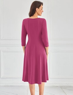 Foto 4 | Foto 4 | Vestido Casual Grace Karin 2025 Primavera-verano Con Cuello Redondo M Rose - Venta Internacional.