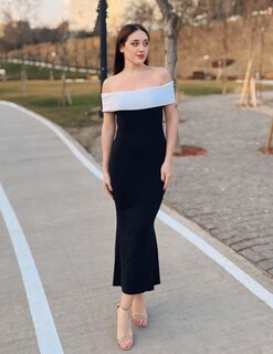 Foto 6 | Foto 6 | Vestido Largo Zesica 2025 Para Verano Con Hombros Descubiertos, Color Negro - Venta Internacional.