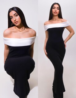 Foto 7 | Foto 7 | Vestido Largo Zesica 2025 Para Verano Con Hombros Descubiertos, Color Negro - Venta Internacional.