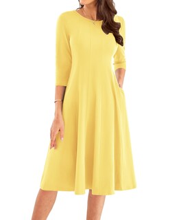 Foto 1 | Foto 1 | Vestido Grace Karin, Casual, Holgado, De Primavera, Corte En A, Amarillo Claro - Venta Internacional.