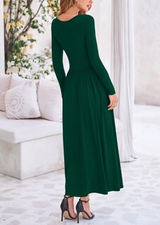 Foto 2 | Foto 2 | Vestido Largo Prettygarden Para Mujer 2025, Primavera, Verde Oscuro - Venta Internacional.