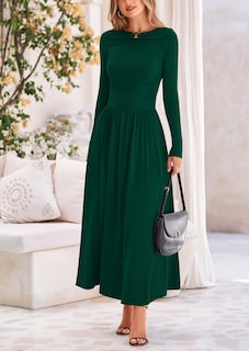 Foto 4 | Foto 4 | Vestido Largo Prettygarden Para Mujer 2025, Primavera, Verde Oscuro - Venta Internacional.