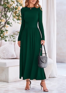 Foto 5 | Foto 5 | Vestido Largo Prettygarden Para Mujer 2025, Primavera, Verde Oscuro - Venta Internacional.