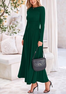 Foto 7 | Foto 7 | Vestido Largo Prettygarden Para Mujer 2025, Primavera, Verde Oscuro - Venta Internacional.