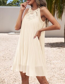 Foto 3 | Foto 3 | Vestido Zesica Para Mujer 2025, De Chifón, Halter, Color Albaricoque - Venta Internacional.