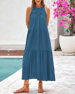 Foto 4 | Foto 4 | Vestido Btfbm, Vestido Largo Casual, Holgado, Holgado, De Verano, Halter, Para Mujer - Venta Internacional.