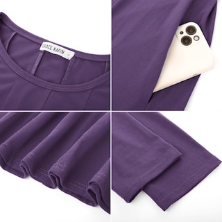 Foto 5 | Foto 5 | Vestido Grace Karin Flowy Summer Para Mujer, Algodón, Color Morado, L - Venta Internacional.
