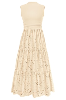 Foto 1 | Foto 1 | Vestido De Verano Prettygarden 2025, Camiseta Sin Mangas Con Ojales, Maxi Con Bolsillos - Venta Internacional.