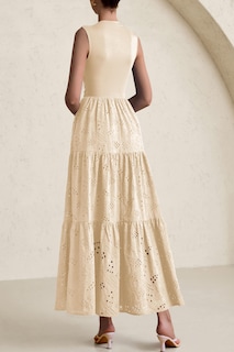 Foto 2 | Foto 2 | Vestido De Verano Prettygarden 2025, Camiseta Sin Mangas Con Ojales, Maxi Con Bolsillos - Venta Internacional.