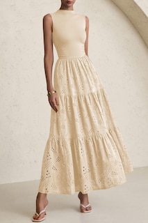 Foto 3 | Foto 3 | Vestido De Verano Prettygarden 2025, Camiseta Sin Mangas Con Ojales, Maxi Con Bolsillos - Venta Internacional.