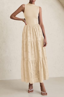 Foto 4 | Foto 4 | Vestido De Verano Prettygarden 2025, Camiseta Sin Mangas Con Ojales, Maxi Con Bolsillos - Venta Internacional.