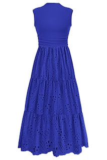 Foto 1 | Foto 1 | Vestido De Verano Prettygarden 2025, Camiseta Sin Mangas Con Ojales, Maxi Con Bolsillos - Venta Internacional.