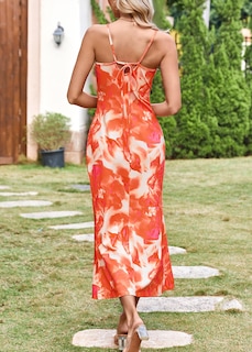 Foto 5 | Foto 5 | Vestido Largo Angashion Con Estampado Floral Y Cola De Pez Sin Espalda Para Mujer - Venta Internacional.