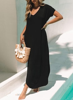 Foto 4 | Foto 4 | Vestido De Verano Dokotoo 2025 Para Mujer Casual Negro Con Bolsillos - Venta Internacional.
