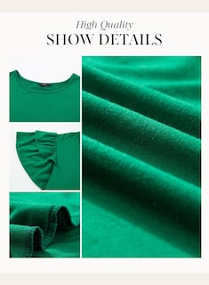 Foto 5 | Foto 5 | Vestido Dokotoo De Lino Para Mujer, Verano, Primavera 2025, Verde Con Volantes - Venta Internacional.