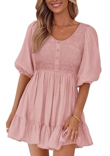 Foto 1 | Foto 1 | Vestido Btfbm Spring Empire Cintura Para Mujer 2025 Verano Rosa - Venta Internacional.