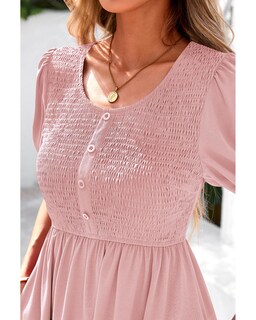 Foto 7 | Foto 7 | Vestido Btfbm Spring Empire Cintura Para Mujer 2025 Verano Rosa - Venta Internacional.