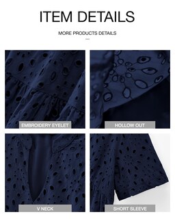 Foto 7 | Foto 7 | Vestido Casual Btfbm Para Mujer, Bohemio, Verano, Cuello En V, Manga Corta - Venta Internacional.