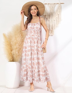 Foto 3 | Foto 3 | Vestido Grace Karin Summer 2025 Para Mujer, Casual, Maxi Beige, Floral - Venta Internacional.