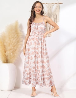 Foto 4 | Foto 4 | Vestido Grace Karin Summer 2025 Para Mujer, Casual, Maxi Beige, Floral - Venta Internacional.