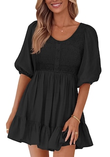 Foto 1 | Foto 1 | Vestido Btfbm Spring Empire Cintura Para Mujer 2025 Verano Negro - Venta Internacional.