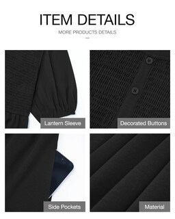 Foto 6 | Foto 6 | Vestido Btfbm Spring Empire Cintura Para Mujer 2025 Verano Negro - Venta Internacional.