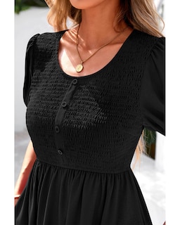 Foto 7 | Foto 7 | Vestido Btfbm Spring Empire Cintura Para Mujer 2025 Verano Negro - Venta Internacional.