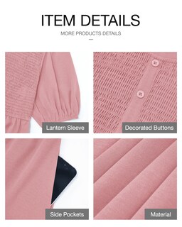 Foto 6 | Foto 6 | Vestido Btfbm Spring Empire Cintura Para Mujer 2025 Verano Rosa - Venta Internacional.