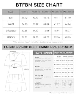 Foto 6 | Foto 6 | Vestido Casual Btfbm Para Mujer, Bohemio, Verano, Cuello En V, Manga Corta - Venta Internacional.