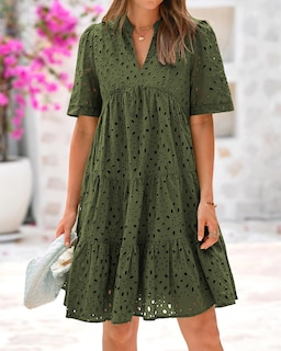 Foto 2 | Foto 2 | Vestido Casual Btfbm Para Mujer, Bohemio, Verano, Cuello En V, Manga Corta - Venta Internacional.