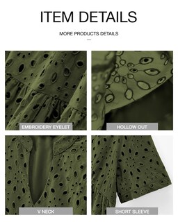 Foto 7 | Foto 7 | Vestido Casual Btfbm Para Mujer, Bohemio, Verano, Cuello En V, Manga Corta - Venta Internacional.