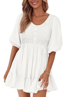 Foto 1 | Foto 1 | Vestido Btfbm Spring Empire Cintura Para Mujer 2025 Verano Blanco - Venta Internacional.