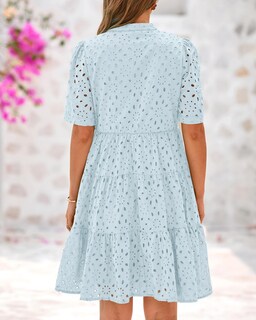 Foto 3 | Foto 3 | Vestido Casual Btfbm Para Mujer, Bohemio, Verano, Cuello En V, Manga Corta - Venta Internacional.